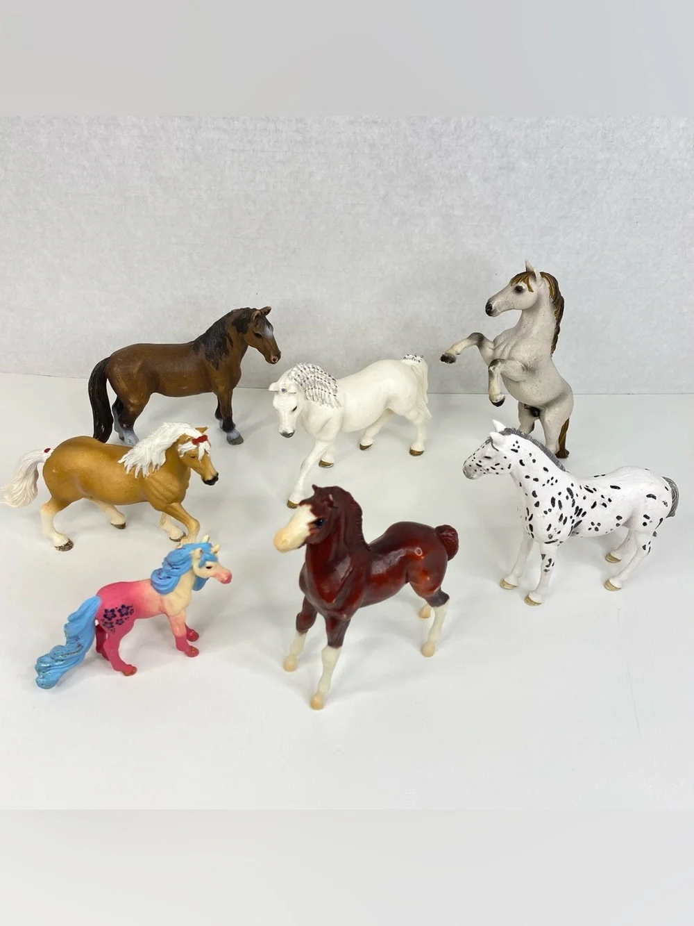 Schleich & Breyer Horse Lot Rearing Mustang Haflinger Lippizaner Unicorn Reeves